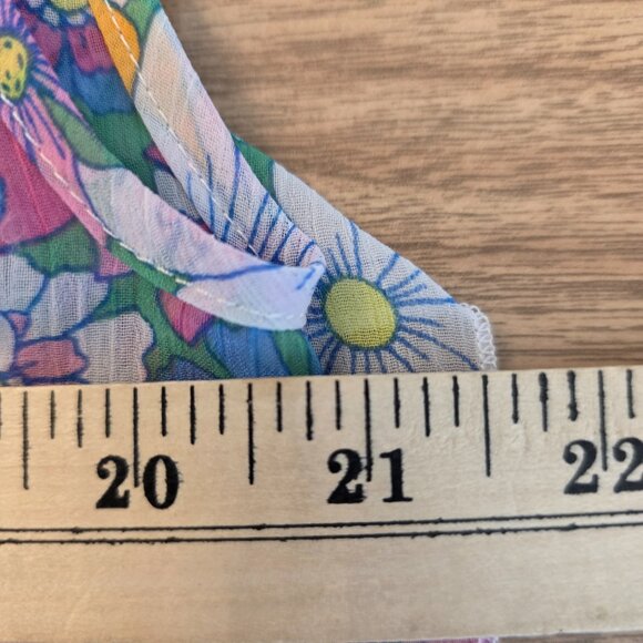 🔴 Jessica Simpson Crazy Daisy Tiered Flutter Sleeve Swim Cover Up Muliticolor S - Picture 13 of 14